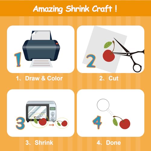 Csyidio 20 Pieces Printable Shrink Plastic Sheets, Shrink Films Papers for Mother's Day, Thanksgiving, Christmas Presents, Kids Creative Craft Projects, 11.6 x 8.2 inches - Image 5