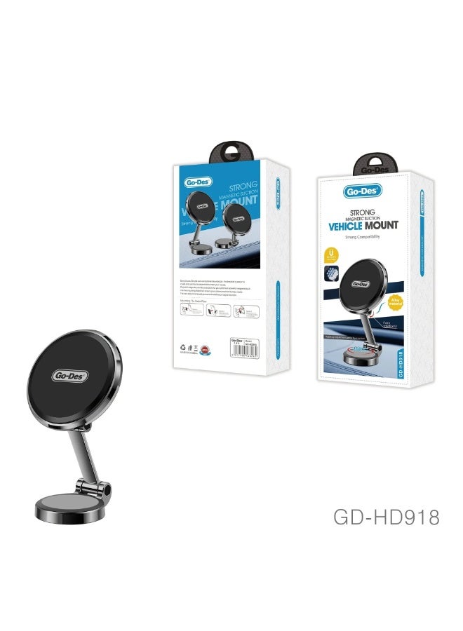 Go-Des Magnetic Car Phone Holder, strong suction, easy mount, free rotation - Image 1