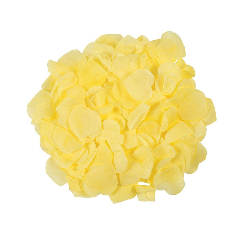 Fun Express Artificial Rose Petals (200 Pieces) Perfect for Wedding Decor  Flower Girls  Party and More (Yellow)