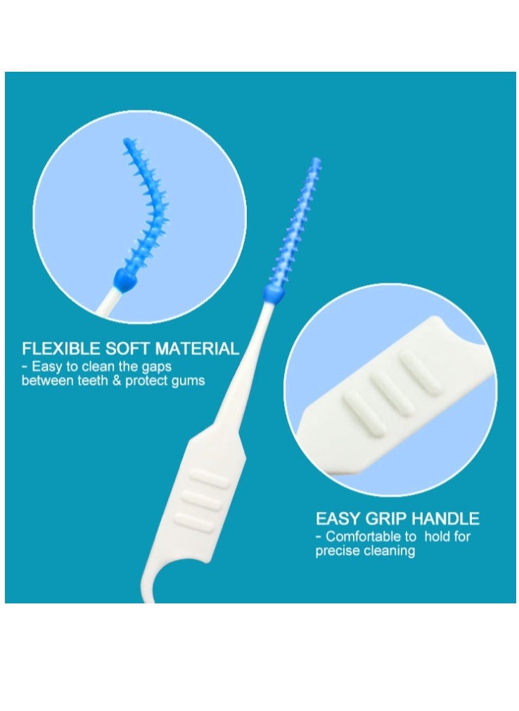 OASIS-TH - Interdental Brushes - Soft Bristled Dental Picks for Plaque Removal & Gum Health - Safe for Braces & Dental Devices150 Counts - Image 1