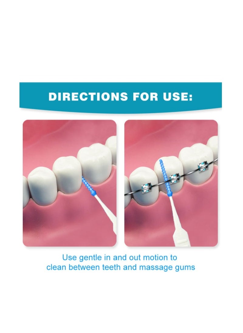 OASIS-TH - Interdental Brushes - Soft Bristled Dental Picks for Plaque Removal & Gum Health - Safe for Braces & Dental Devices150 Counts - Image 1