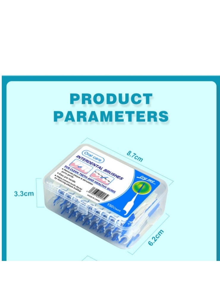 OASIS-TH - Interdental Brushes - Soft Bristled Dental Picks for Plaque Removal & Gum Health - Safe for Braces & Dental Devices150 Counts - Image 1