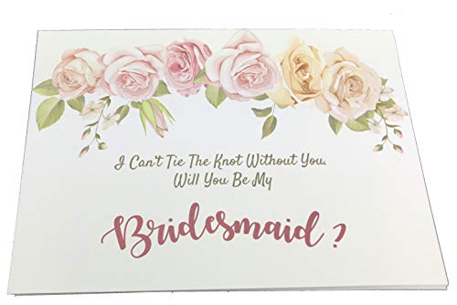 QualityVibe Will You Be My Bridesmaid 16 Cards With Matching Size White Envelopes For 10 Bridesmaids, 2 Matron of Honor, 2 Maid of Honor & 2 Flower Girls Card For Bride To help Tie the know. (Rose Pink) - Image 2