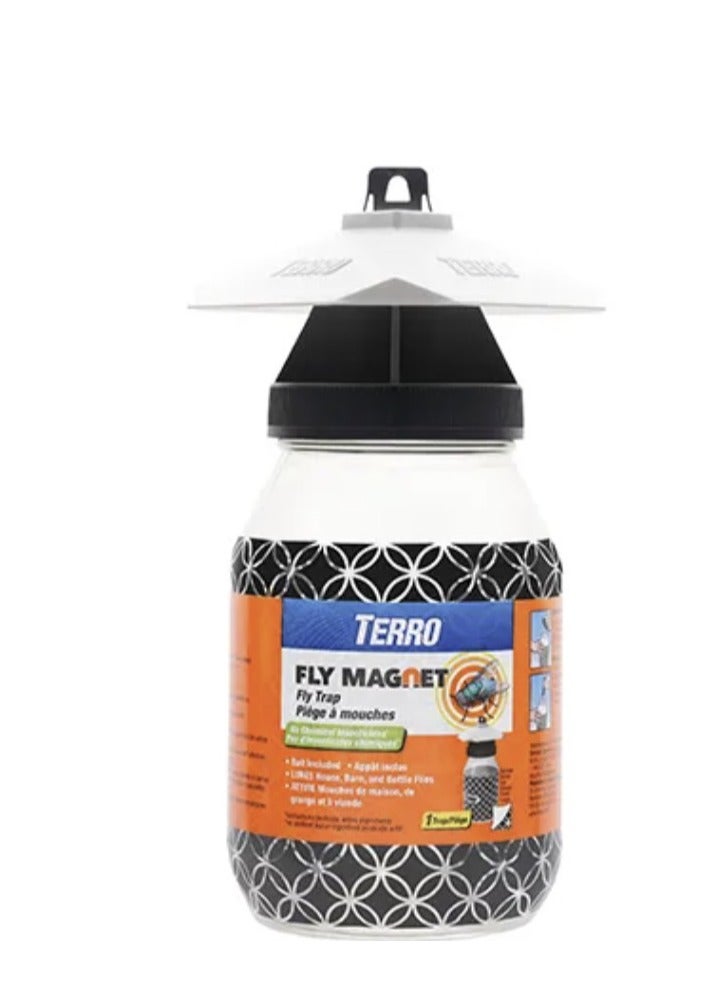 مصيدة ذباب قابلة لإعادة الاستخدام مع عبوة طُعم ذباب وتعليق قوي - Image 1