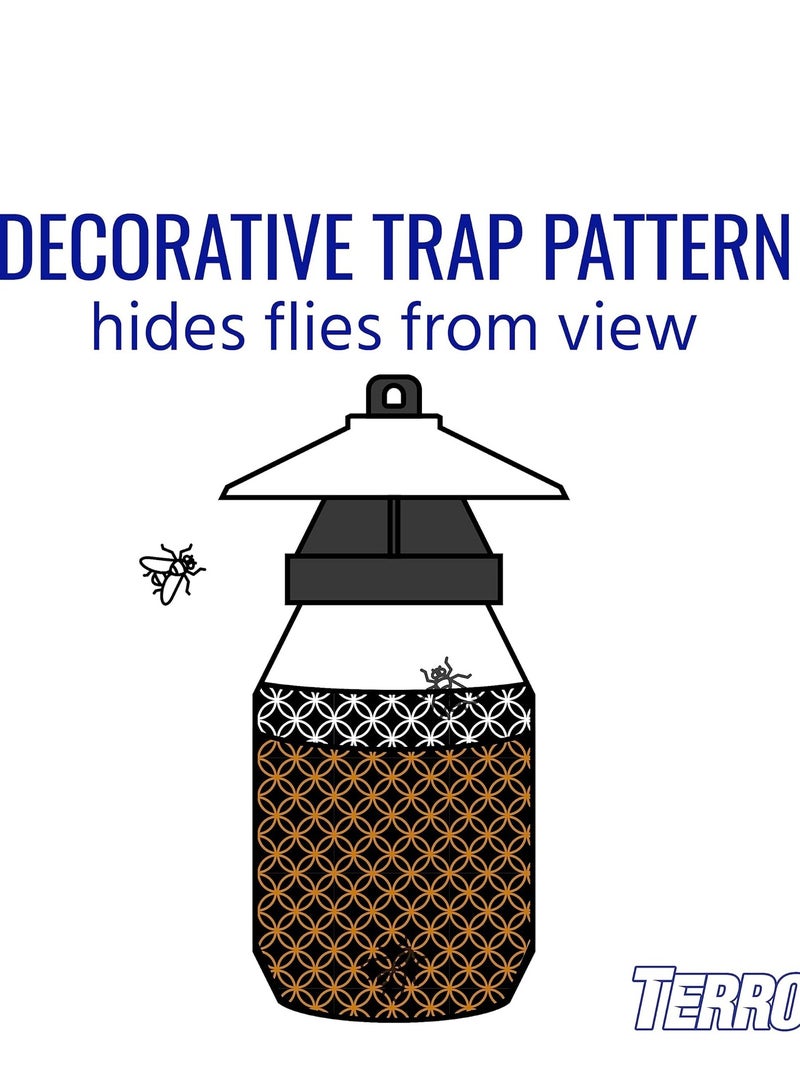 مصيدة ذباب قابلة لإعادة الاستخدام مع عبوة طُعم ذباب وتعليق قوي - Image 4