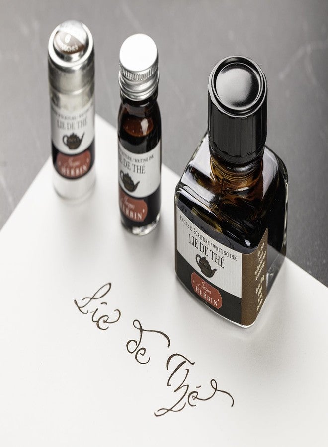 Jacques Herbin 13044T- 30ml Bottle of Ink for Fountain Pens and Rollerball Pens - Lie de The - Image 4