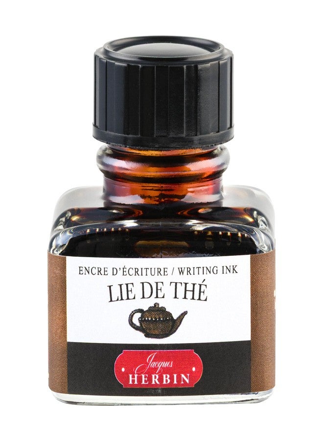 Jacques Herbin 13044T- 30ml Bottle of Ink for Fountain Pens and Rollerball Pens - Lie de The - Image 1