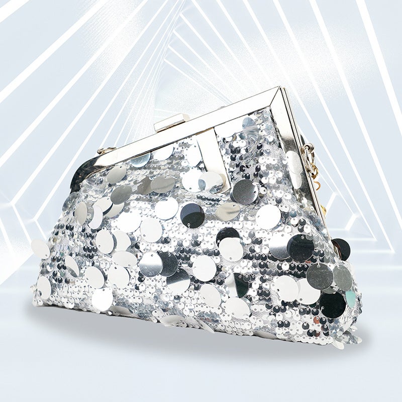 New High-Grade Sequined Evening Bag Ladies Ladies Handbag All-Match Dress Evening Bag - Image 3
