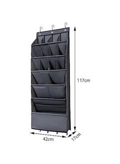 Generic Hanging Shoe Organizer for Door Over The Door Shoe Organizer Shoe Rack for Door Shoe Organizer, Gray 16 grids  - Image 3