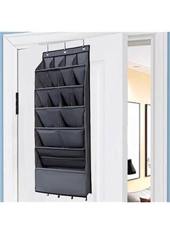 Generic Hanging Shoe Organizer for Door Over The Door Shoe Organizer Shoe Rack for Door Shoe Organizer, Gray 16 grids  - Image 4