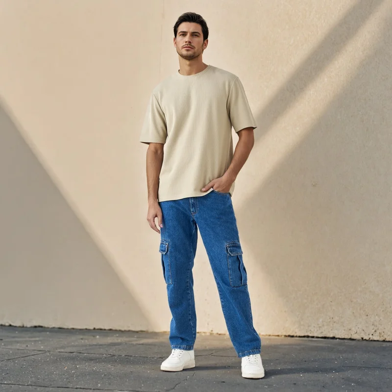 Splash FAV Relaxed Fit Textured T-shirt