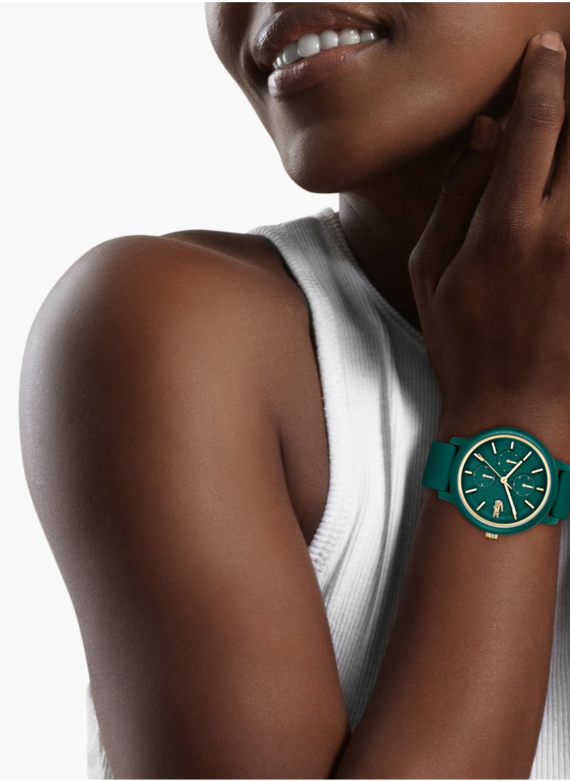LACOSTE - Women's Analog Round Shape Silicone Wrist Watch 2001329 - 38 Mm - Image 1