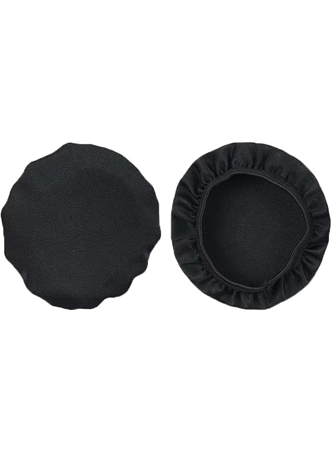 erorex Flex Fabric Headphones Ear Covers Sweat Cover Earcup Protectors For Over Ear Headset Ear Pads，Washable & Stretchable Sanitary，2 Pairs 9 10.5Cm Black - Image 2