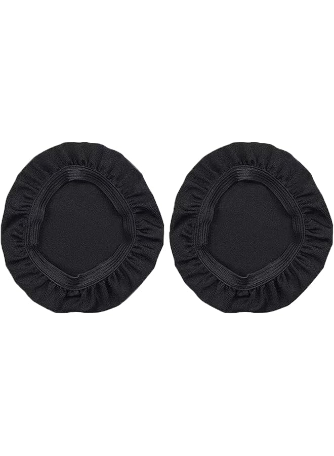 erorex Flex Fabric Headphones Ear Covers Sweat Cover Earcup Protectors For Over Ear Headset Ear Pads，Washable & Stretchable Sanitary，2 Pairs 9 10.5Cm Black - Image 3
