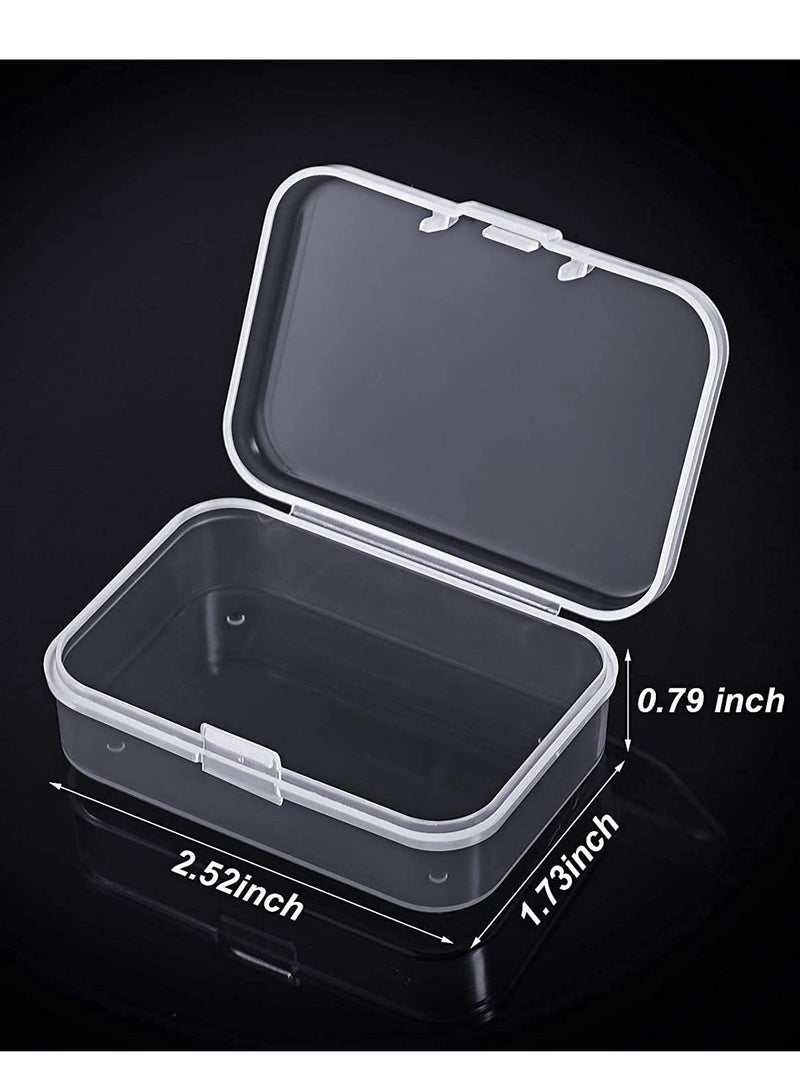 KASTWAVE 6 Pieces Mini Plastic Clear Beads Storage Containers Box for Collecting Small Items, Beads, Jewelry, Business Cards, Game Pieces, Crafts (2.52 x 1.73 x 0.79 Inch) - Image 2