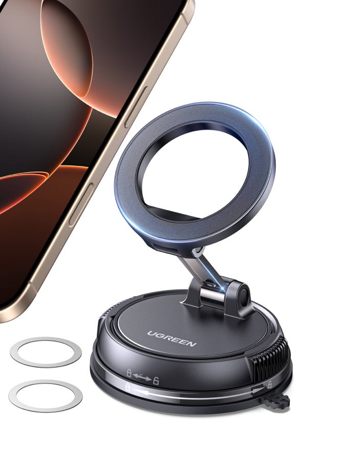 يو جرين حامل جوال للسيارة من ماج سيف [أقوى شفط 36 كجم وأقوى مغناطيسي 2500 جرام] حامل هاتف للسيارة قابل للتعديل 360 درجة، حامل هاتف لسيارتك لسلسلة آيفون 17/16/15، Android وجميع الهواتف الذكية - Image 1