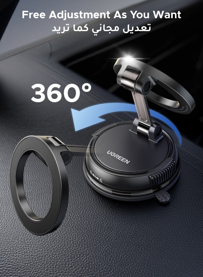 يو جرين حامل جوال للسيارة من ماج سيف [أقوى شفط 36 كجم وأقوى مغناطيسي 2500 جرام] حامل هاتف للسيارة قابل للتعديل 360 درجة، حامل هاتف لسيارتك لسلسلة آيفون 17/16/15، Android وجميع الهواتف الذكية - Image 2
