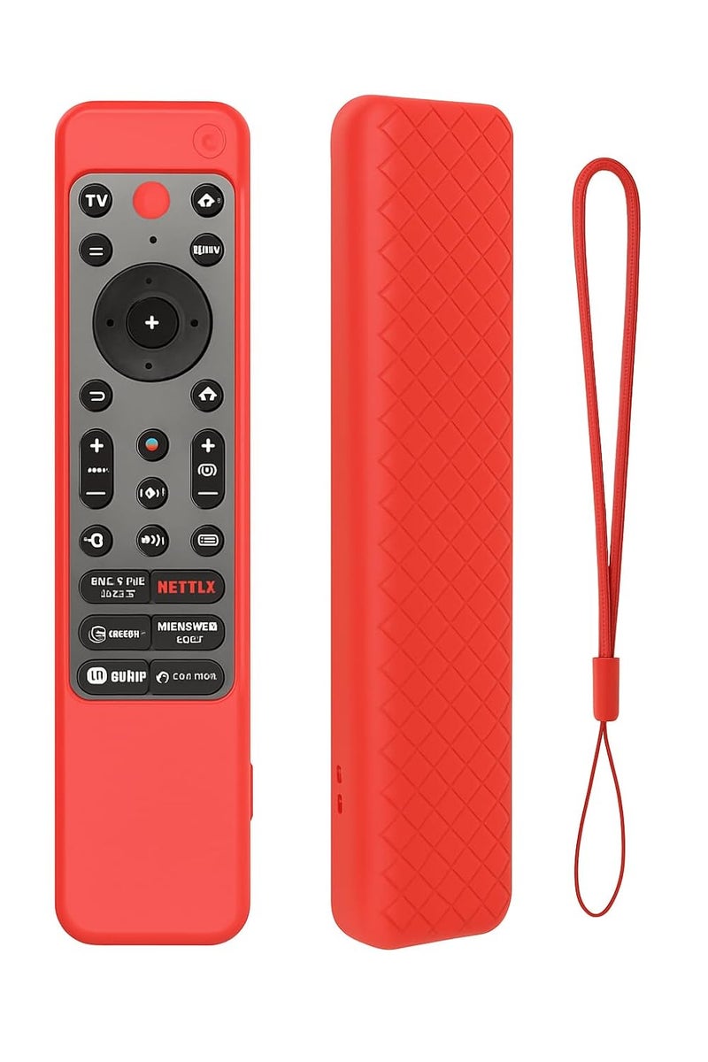 Raya غطاء سيليكون متوافق مع جهاز التحكم عن بعد Sony TV RMF-TX811D / TX900 MG3 / TX800U 2024 BRAVIA سلسلة غلاف واقي [جهاز التحكم غير متضمن] (أحمر) - Image 1