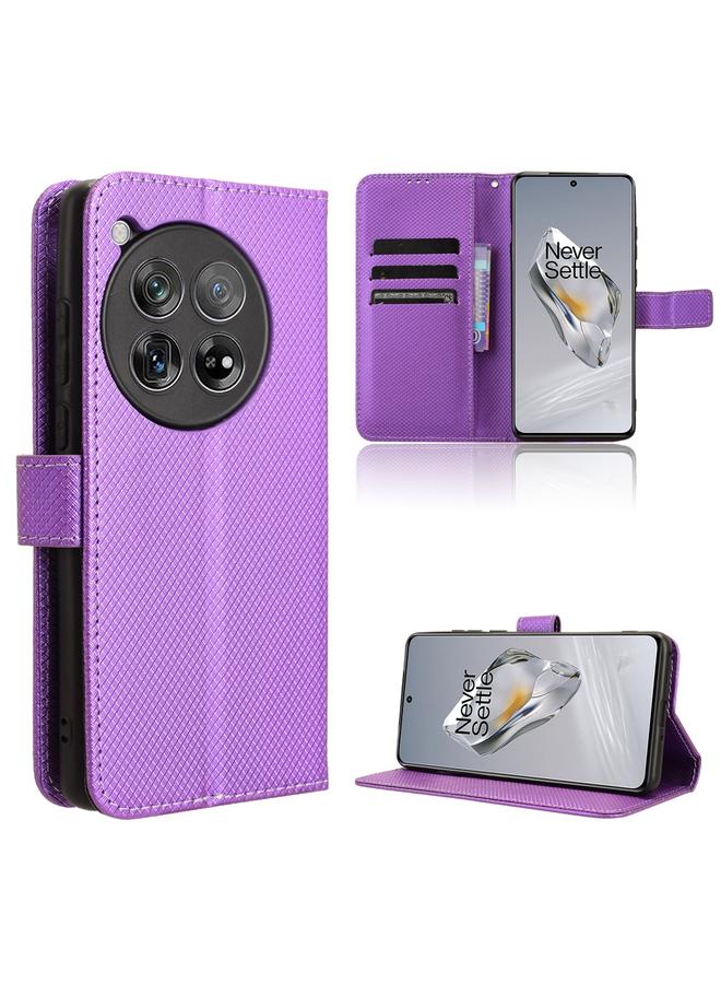 S-TOP Case For OnePlus 12R / Ace 3 5G Diamond Texture Leather Phone Case - Image 1