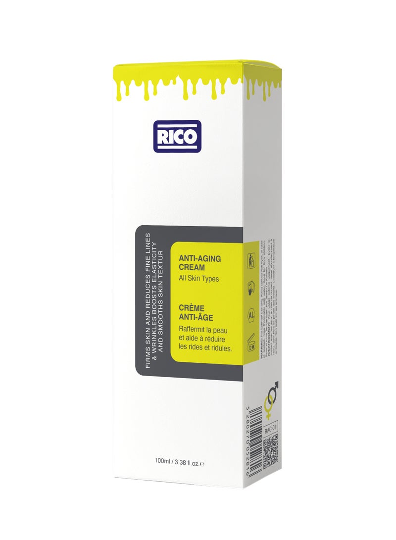 ريكو RICO Anti-Aging Body Cream, Reduces Fine Lines, 100ml, Enriched with Vitamins, Paraben Free, All Skin Types - Image 3