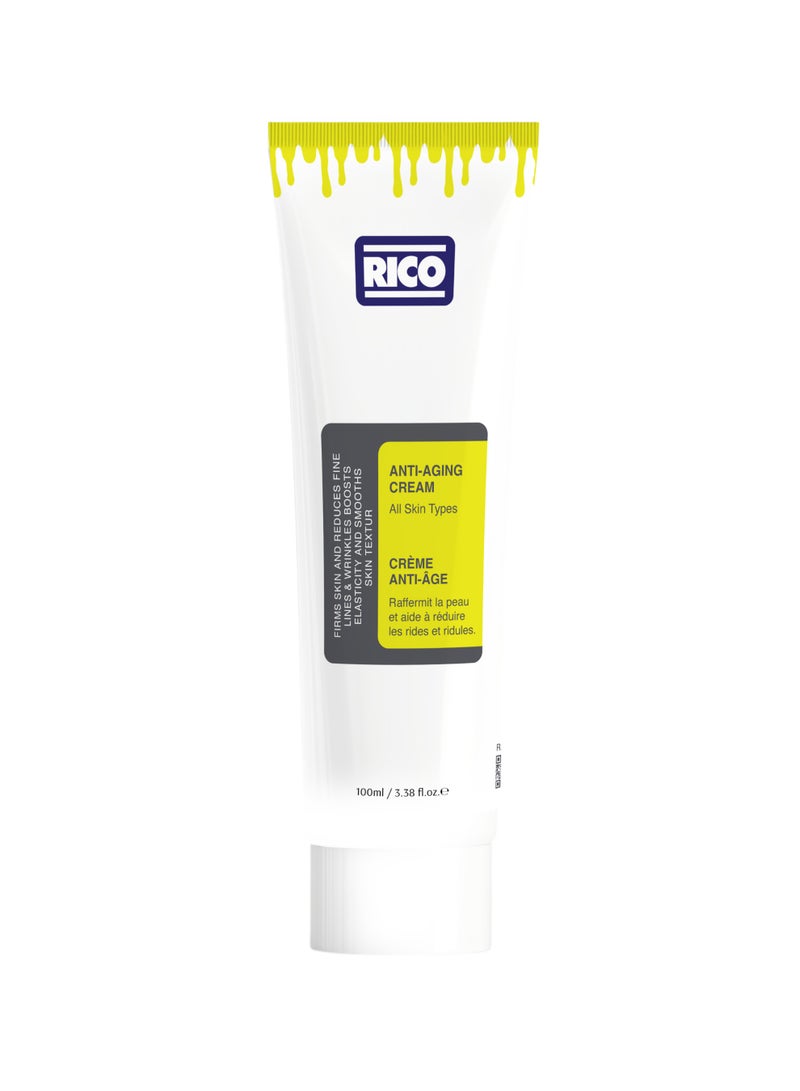 ريكو RICO Anti-Aging Body Cream, Reduces Fine Lines, 100ml, Enriched with Vitamins, Paraben Free, All Skin Types - Image 1