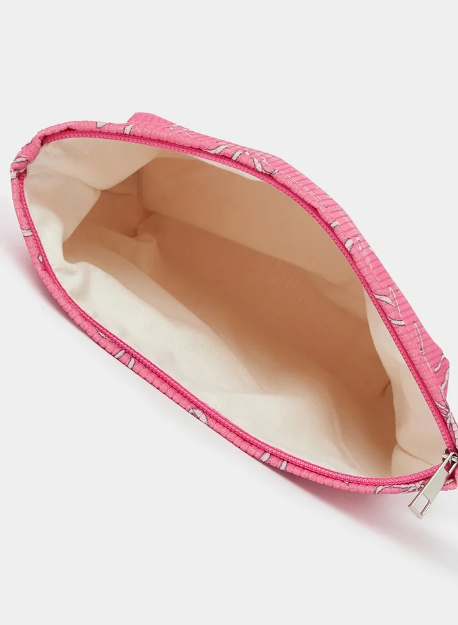 Styli  Bow Print Make Up Bag for Women | Best Price UAE