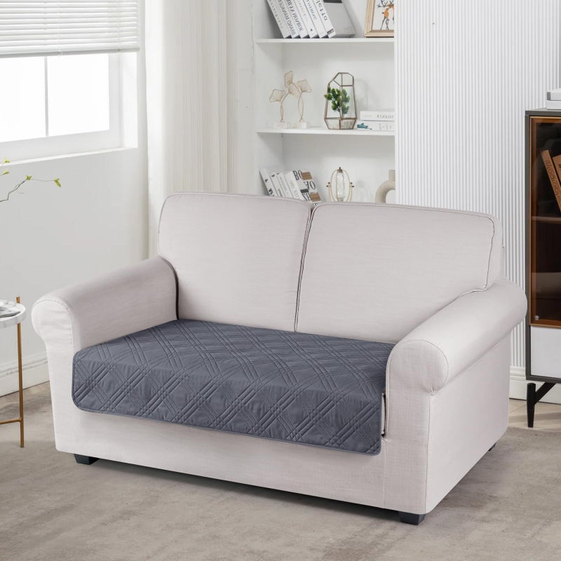 TAOCOCO 100 Waterproof Couch Cushion Cover Reversible Sofa Seat Cover for Dogs Pets Chaise Couch Cover for Sectional Sofa U Shape Couch Furniture Protector Sofa SlipcoverLoveseat Dark Grey