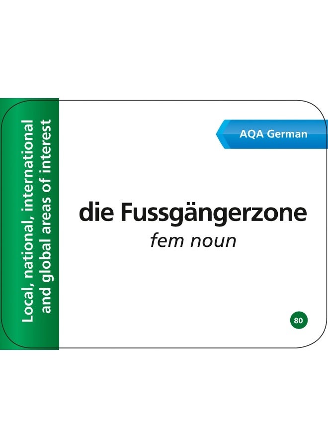 AQA GCSE 9-1 German Vocabulary Revision Cards : Ideal for the 2025 Exams (Collins Gcse Grade 9-1 Revision) - Image 4