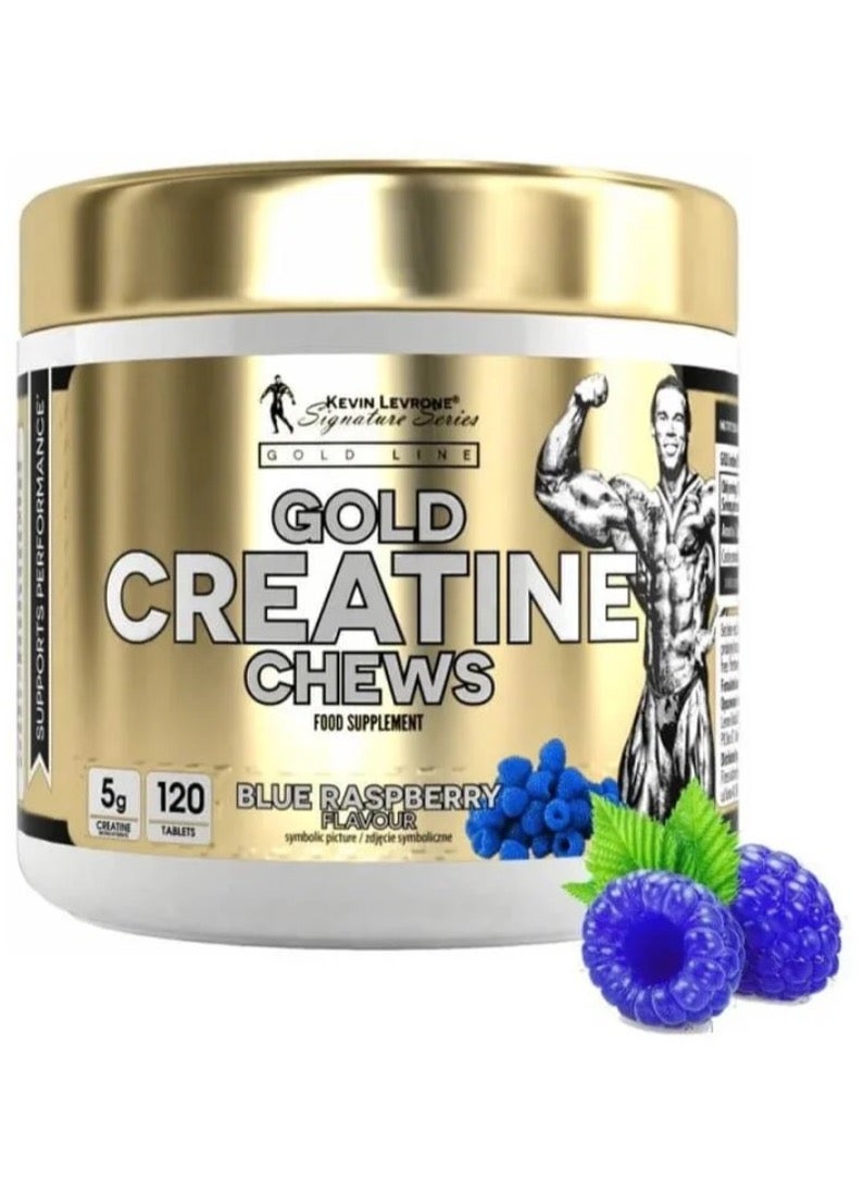 Kevin Levrone, Gold Creatine Chews, Blue Raspberry, 24S, 120 Tabs