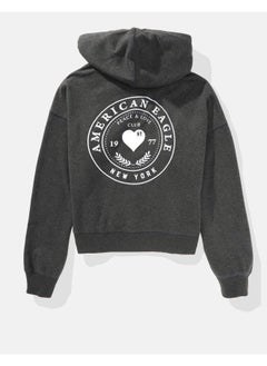 American Eagle Graphic Zip Through Hoodie  - Image 4