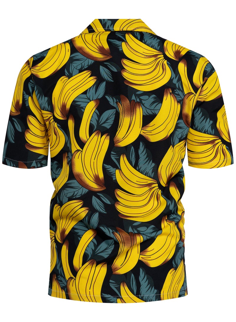 Loquat Beach Quick Drying Loose Fitting Short Sleeved Shirt Yellow  - Image 2