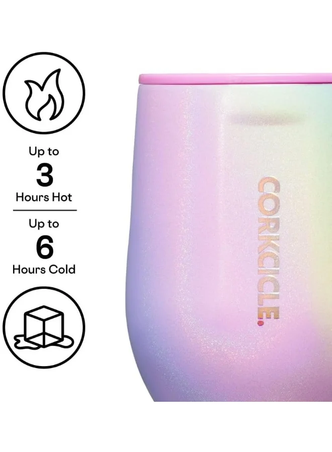 CORKCICLE Corkcicle Stemless Wine Glass Tumbler, Triple Insulated Stainless Steel, Easy Grip, Non-slip Bottom, Keeps Beverages Chilled for 9 Hours, Oat Milk, 12 oz