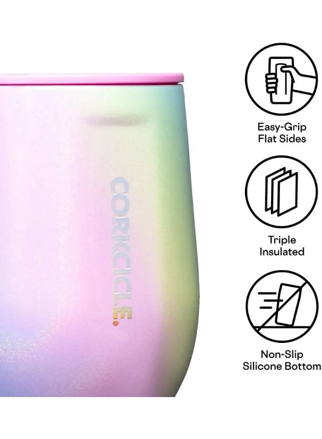 CORKCICLE Corkcicle Stemless Wine Glass Tumbler, Triple Insulated Stainless Steel, Easy Grip, Non-slip Bottom, Keeps Beverages Chilled for 9 Hours, Oat Milk, 12 oz