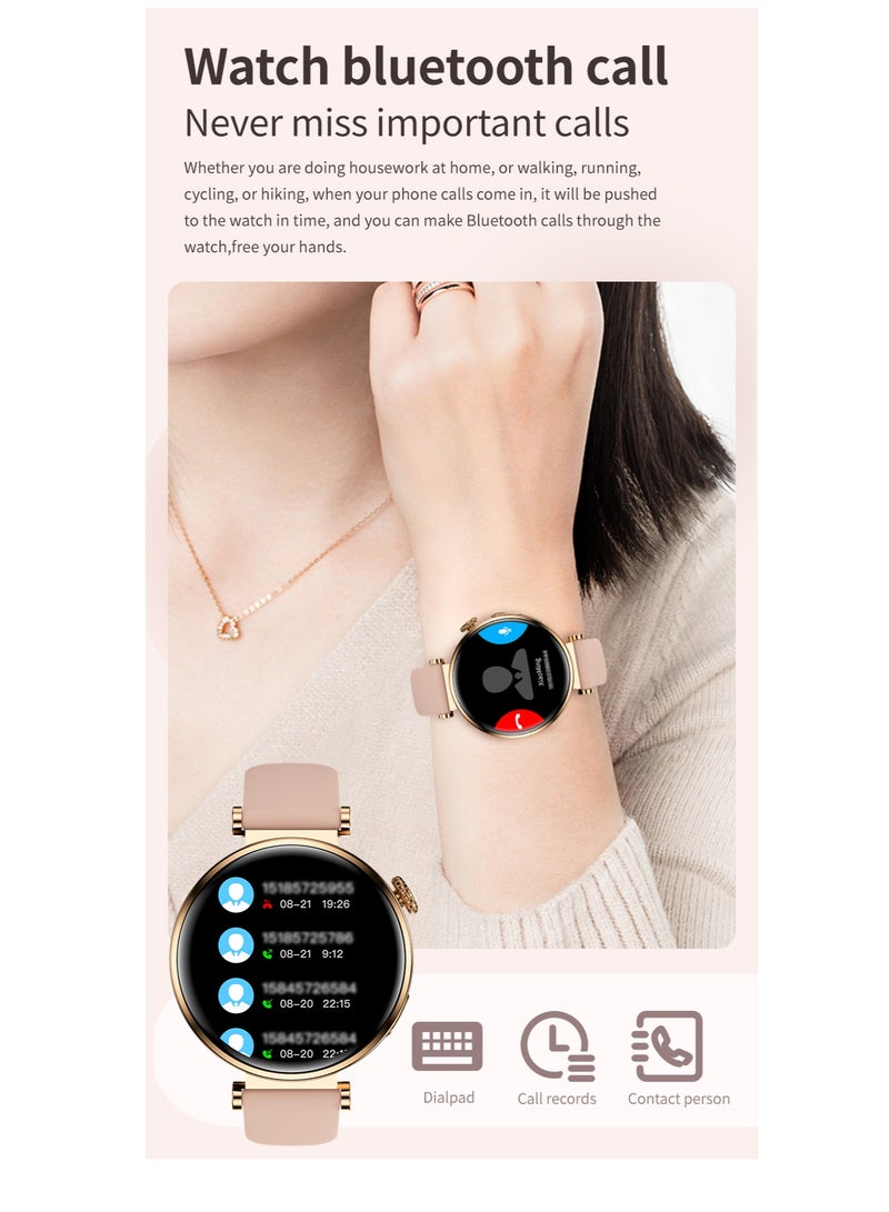 GULFLINK 2024 New Ladies Watch Smart Amoled Screen IP68 Waterproof GT4 Mini Women Smart Watch- Silver - Image 2