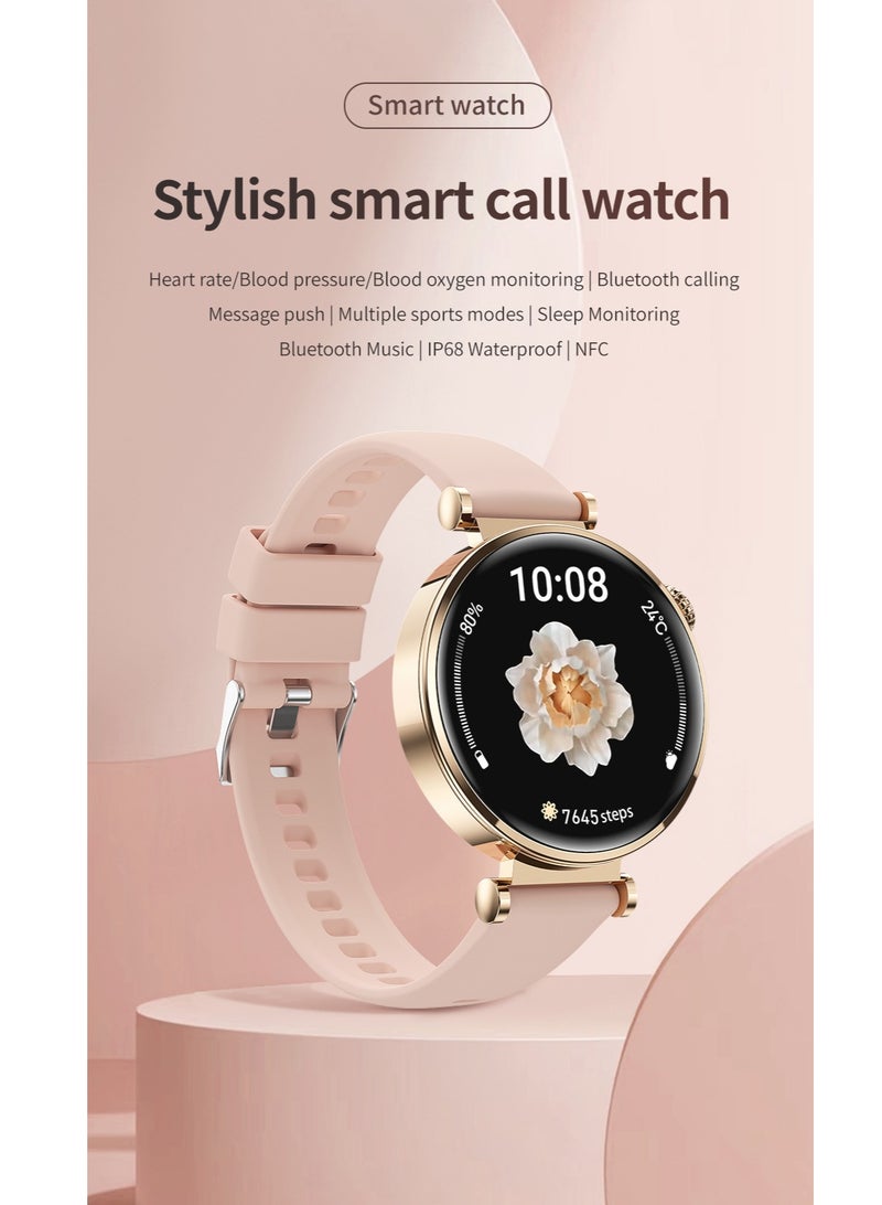 GULFLINK 2024 New Ladies Watch Smart Amoled Screen IP68 Waterproof GT4 Mini Women Smart Watch- Silver - Image 4
