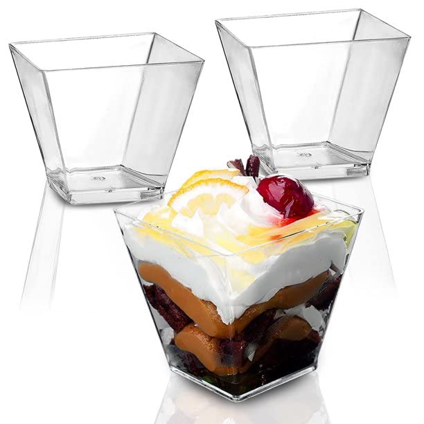 Alpha Basics 170Ml Pack Of 20 Pl Transparent Pudding Dessert Cup Glass - Image 2