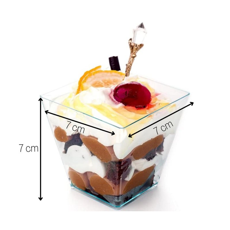 Alpha Basics 170Ml Pack Of 20 Pl Transparent Pudding Dessert Cup Glass - Image 5