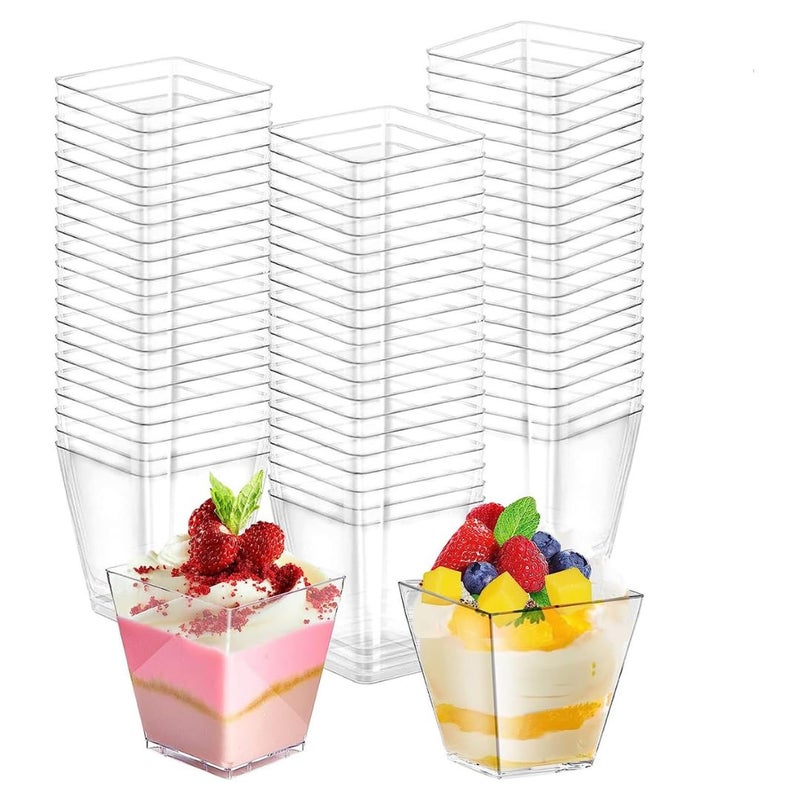 Alpha Basics 170Ml Pack Of 20 Pl Transparent Pudding Dessert Cup Glass - Image 1
