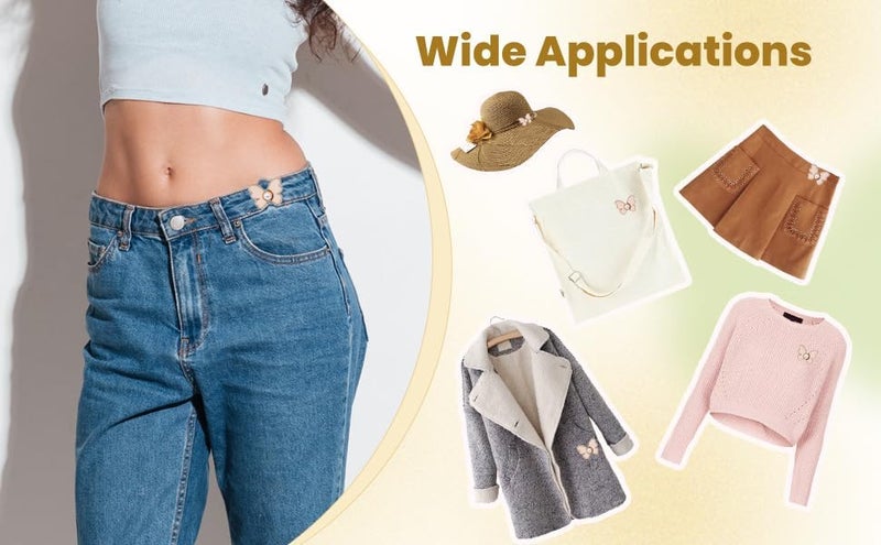Gopendra Adjustable Buttons for Loose Jeans Pant Tightener Clip, Detachable Waist Tightener for Loose Jeans Jeans Fitting Clips for Women, No Sew and No Tools Detachable Decorative Waist Tightener Clips, Buttons for Jeans (off-white, Pack of 1) - Image 5