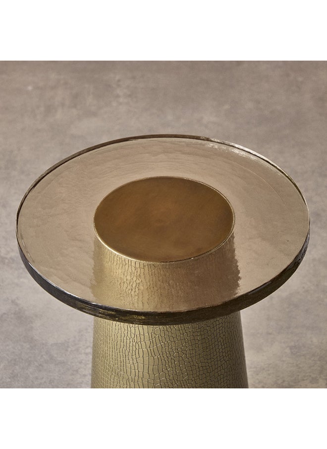 Home Box Bolton Glass Top Accent Table 38 x 51 x 38 cm  - Image 3