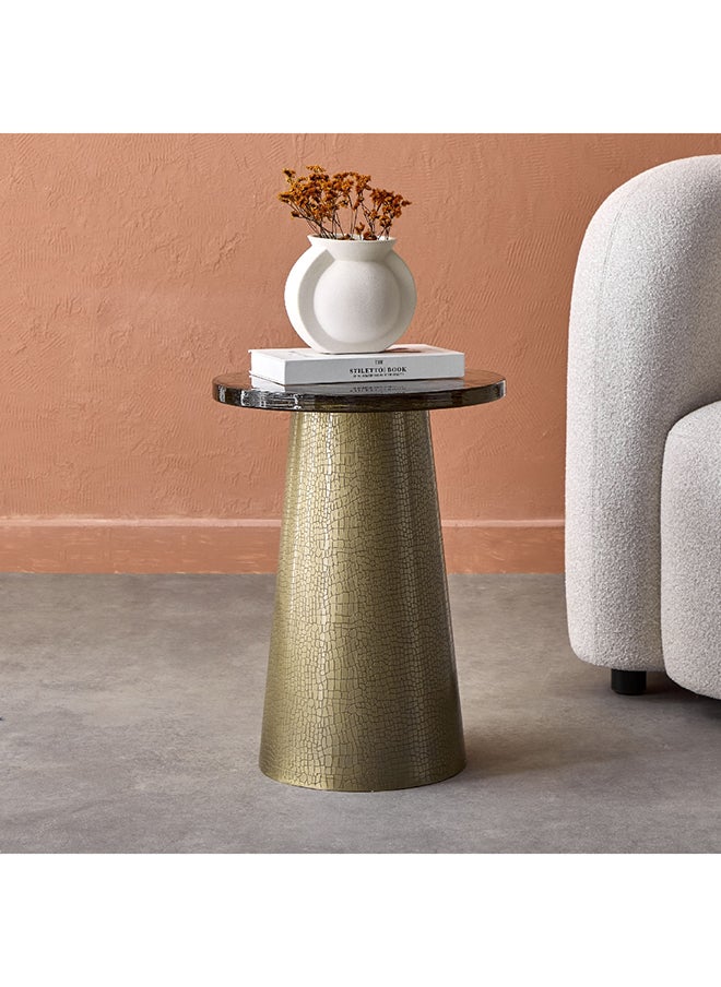 Home Box Bolton Glass Top Accent Table 38 x 51 x 38 cm  - Image 1
