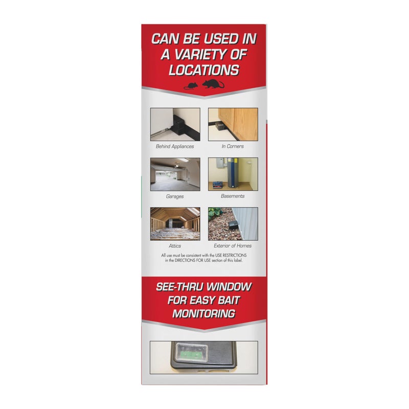 Tomcat Rat & Mouse Killer Child & Dog Resistant, Refillable Station for Indoor and Outdoor, 1 Station and 15 Poison Refills - Image 4