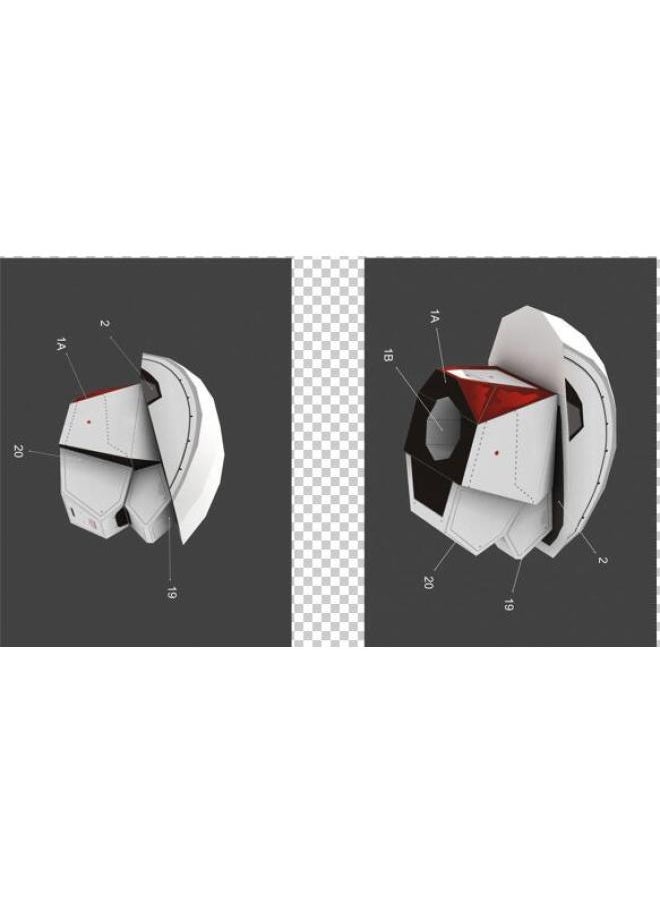 Generic - Full Body RX-0 Gundam Unicorn Gundam Paper Model Handmade DIY Student-Color:English Instruction - Image 1
