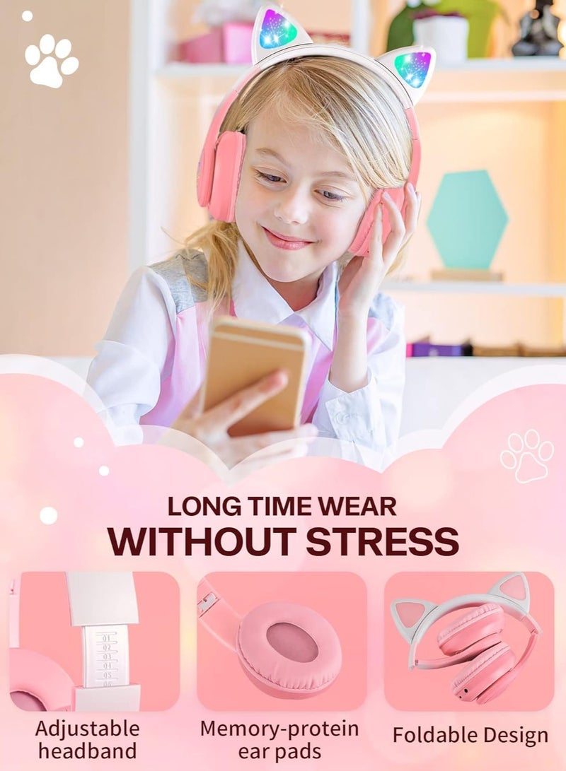 Wireless Cat Ear Design Bluetooth Stereo Headphone - Image 2