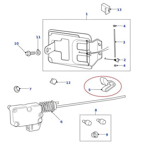 Txouoxt Fuel Door Clip/Latch for Land Rover 1999 - 2004 Discovery Series II, 1995 - 2002 4.0 4.6 P38, 1996 - 2002 Range Rover Models. - Image 5