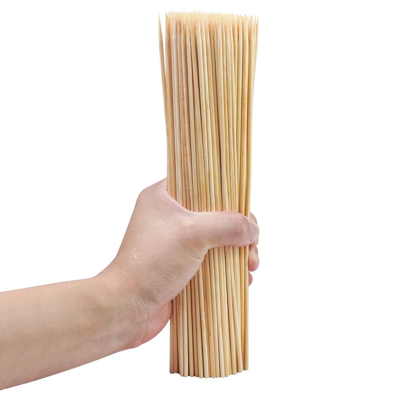 Aerisque 200PCS 6 inch Bamboo Skewers for BBQ,Appetizer,Fruit,Cocktail,Chocolate Fountain,Kitchen, Grilling,Crafting and Party. More Size Choices 6"/8"/10"/12"/36" - Image 1