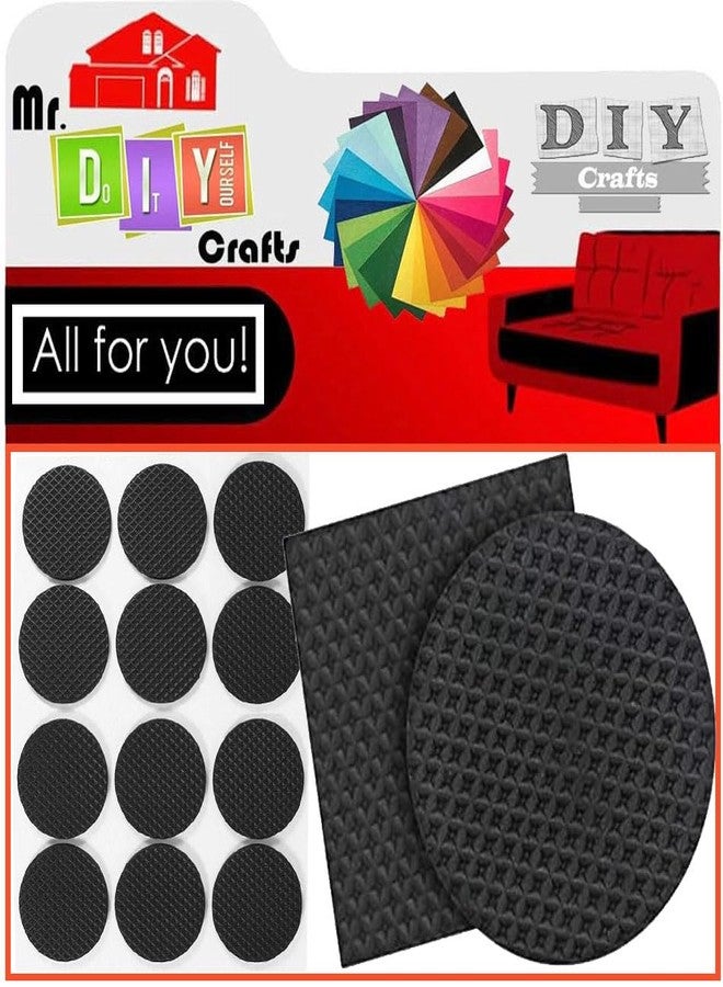 Do It Yourself Do It Your Self Non Slip Self Sticking for Floor Protection Square Chair Leg Floor Protector Adhesive Furniture Leg Cap Noise Insulation Pads Chair Bush Pads (Black Round Square, 150 Pieces 25mm) - Image 1