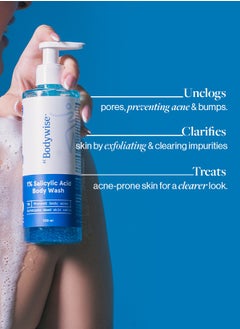 Be Bodywise Be Bodywise 1% Salicylic Acid Body Wash Shower Gel | Prevents Body Acne, Bumpy skin, Exfoliates & Deep cleanses skin | Paraben & SLS free | Suitable for all skin types | 250ml  - Image 4