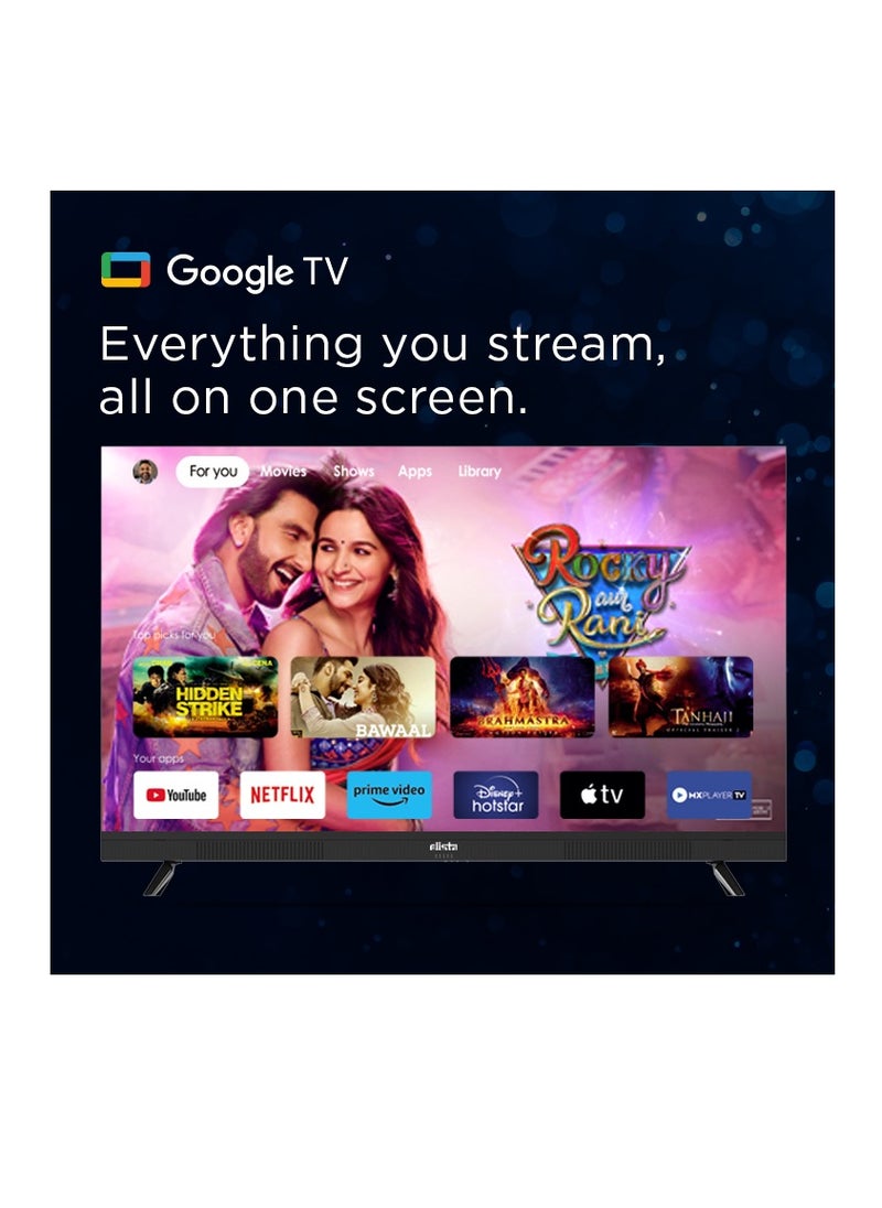 Elista 55 Inch LED Smart Google TV 4K UHD HDR10, GTV-55UHDELD with Built in Sound bar, Chromecast built-in, Dolby, Bezel-less Design, Google Assistance, Hands Free Voice Control  - Image 5