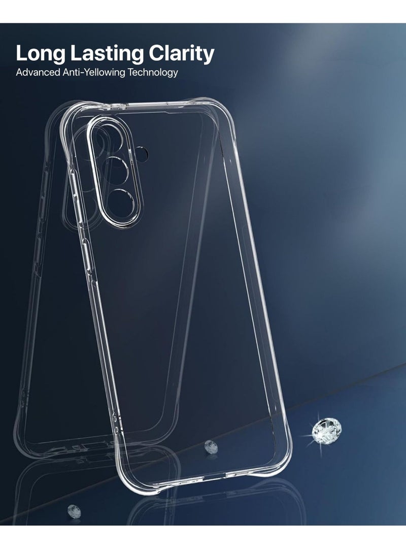 INFINYTY Samsung Galaxy A56 Clear Case with HD Tempered Glass Provides 360° Protection, Crystal-Clear TPU Case and HD Clarity 9H Hardness Tempered Glass, Precise Cutouts, Non-Slip Grip Touch-Sensitive Screen, Anti-Fingerprint Coating, Slim Profile - Image 4
